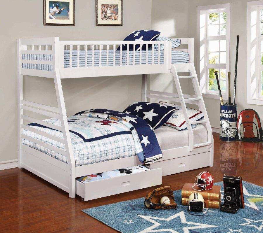Ashton - 2-Drawer Wood Bunk Bed, White