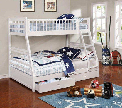 Ashton - 2-Drawer Wood Bunk Bed, White