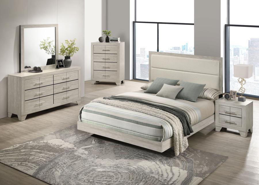 Trenton - Wood Panel Bed, Full, Beige