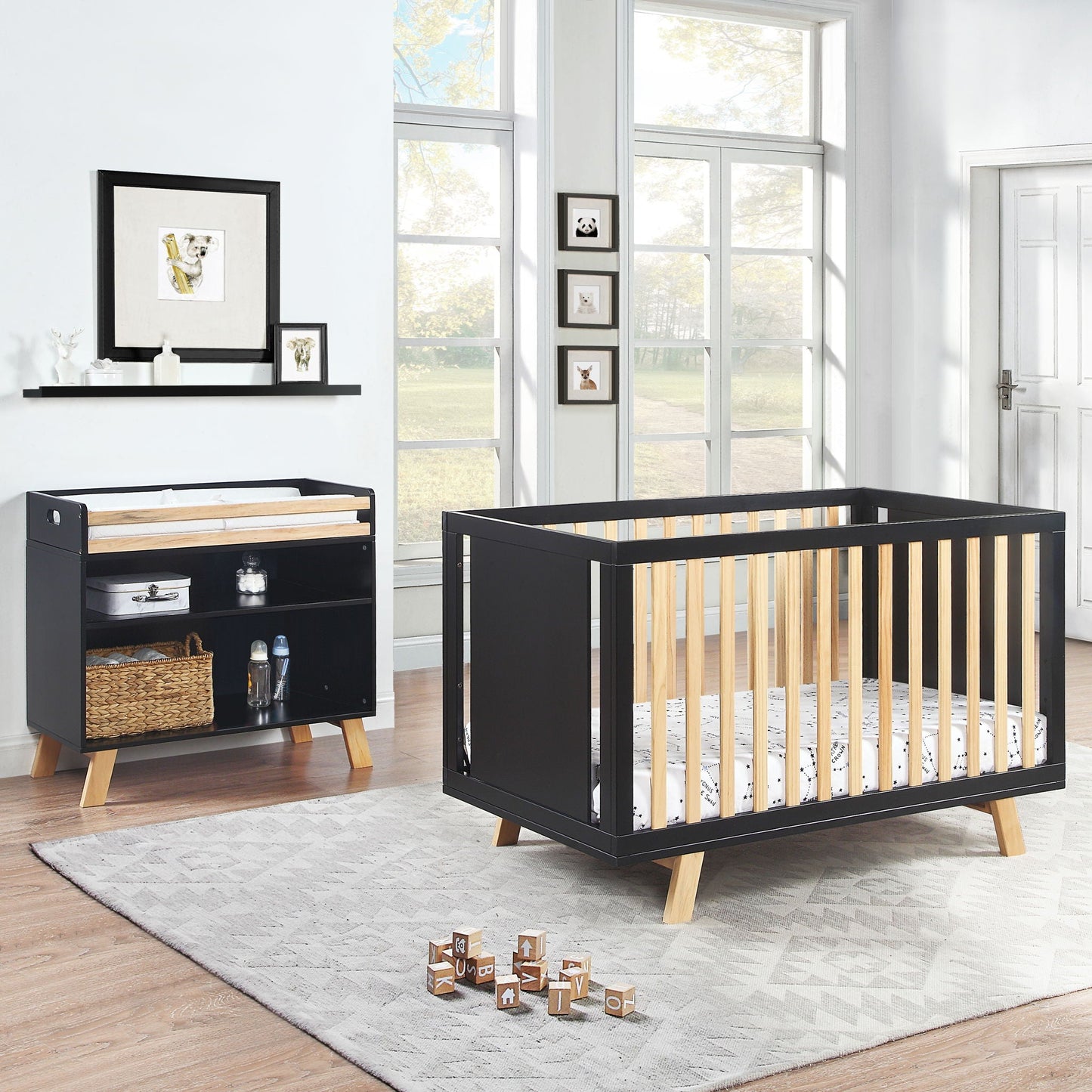 Livia - 3-in-1 Convertible Island Crib, Beige