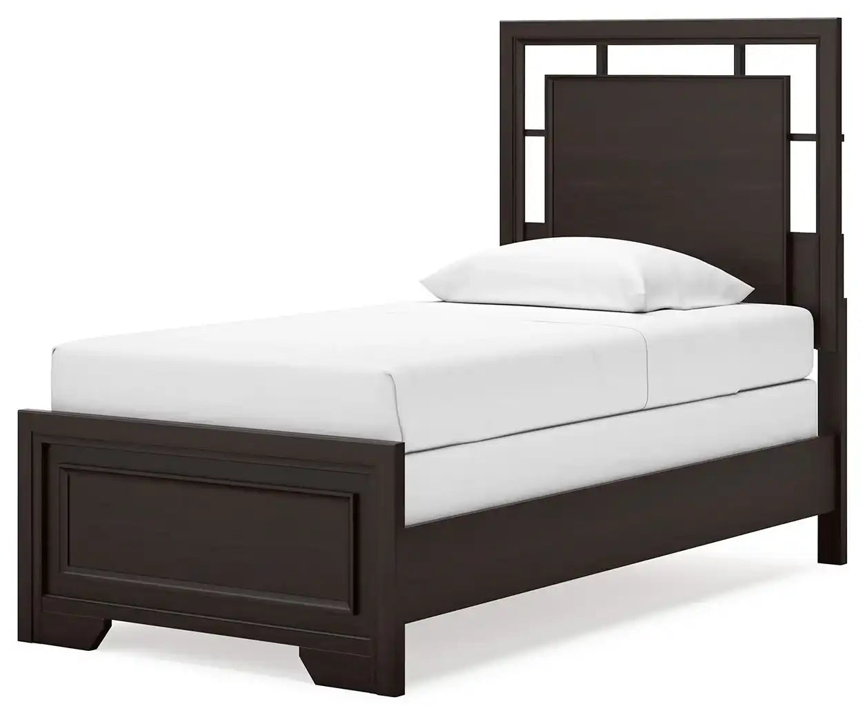 Covetown - Panel Bed, Queen, Dark Brown