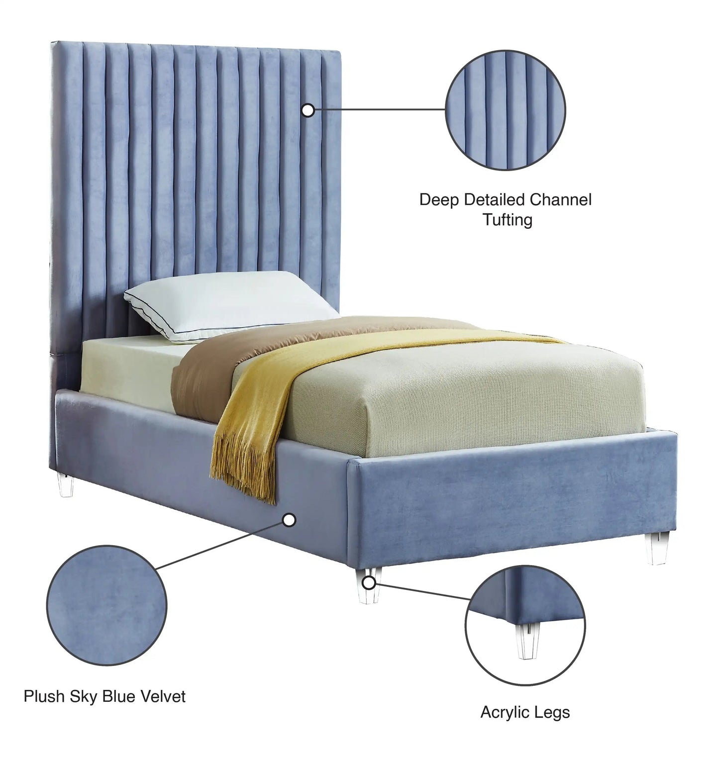 Candace - Bed, Full, Beige