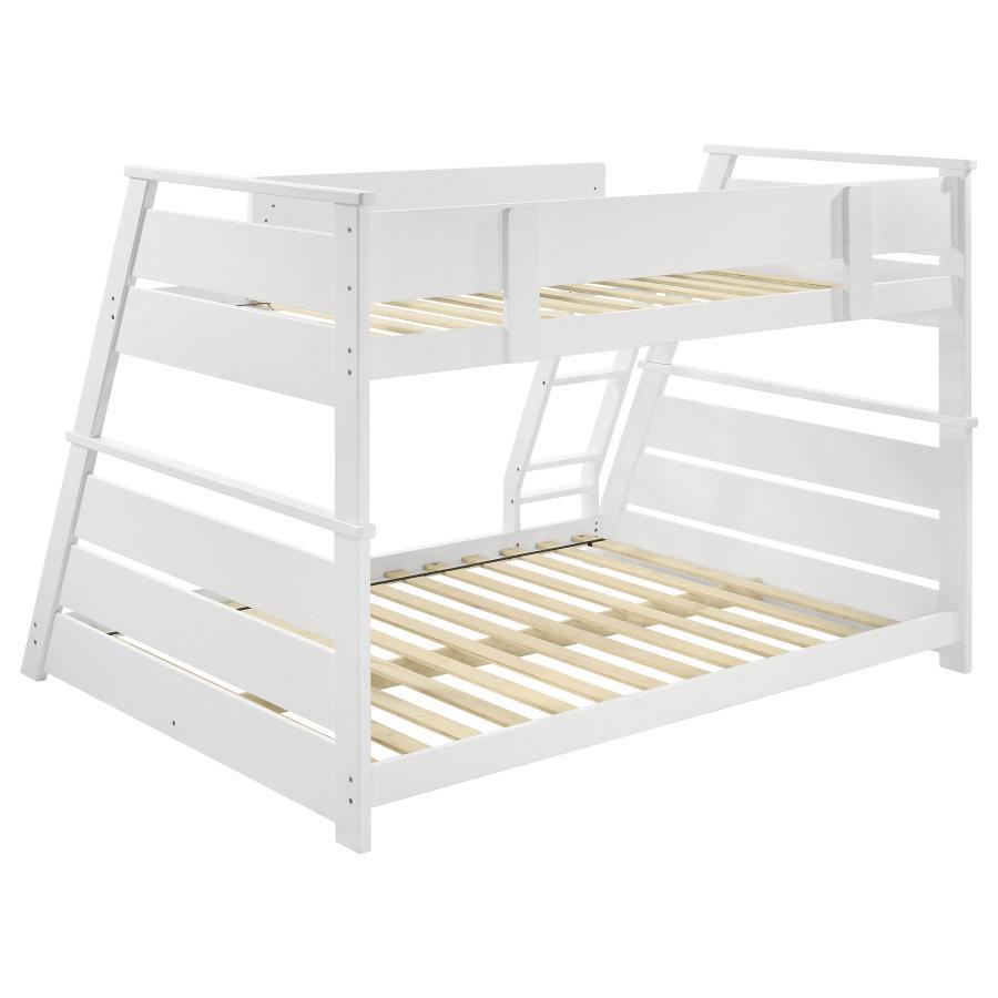 Holden - Wood Veneer Bunk Bed, Twin over Full, White