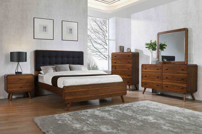 Robyn - Wood Panel Bed, California King, Dark Brown