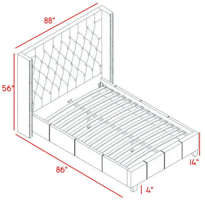 Ashton - Bed, Queen, Beige