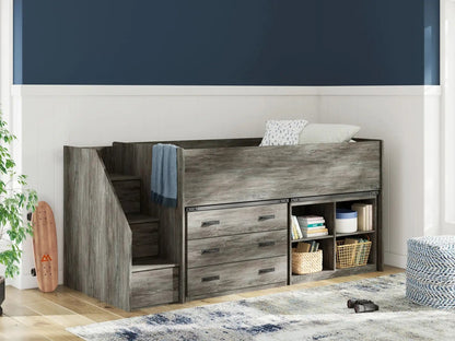 Frandern - Loft Bed, Twin, Gray