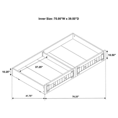 Oakdale - Wood Twin Daybed with Trundle - Rustic Honey