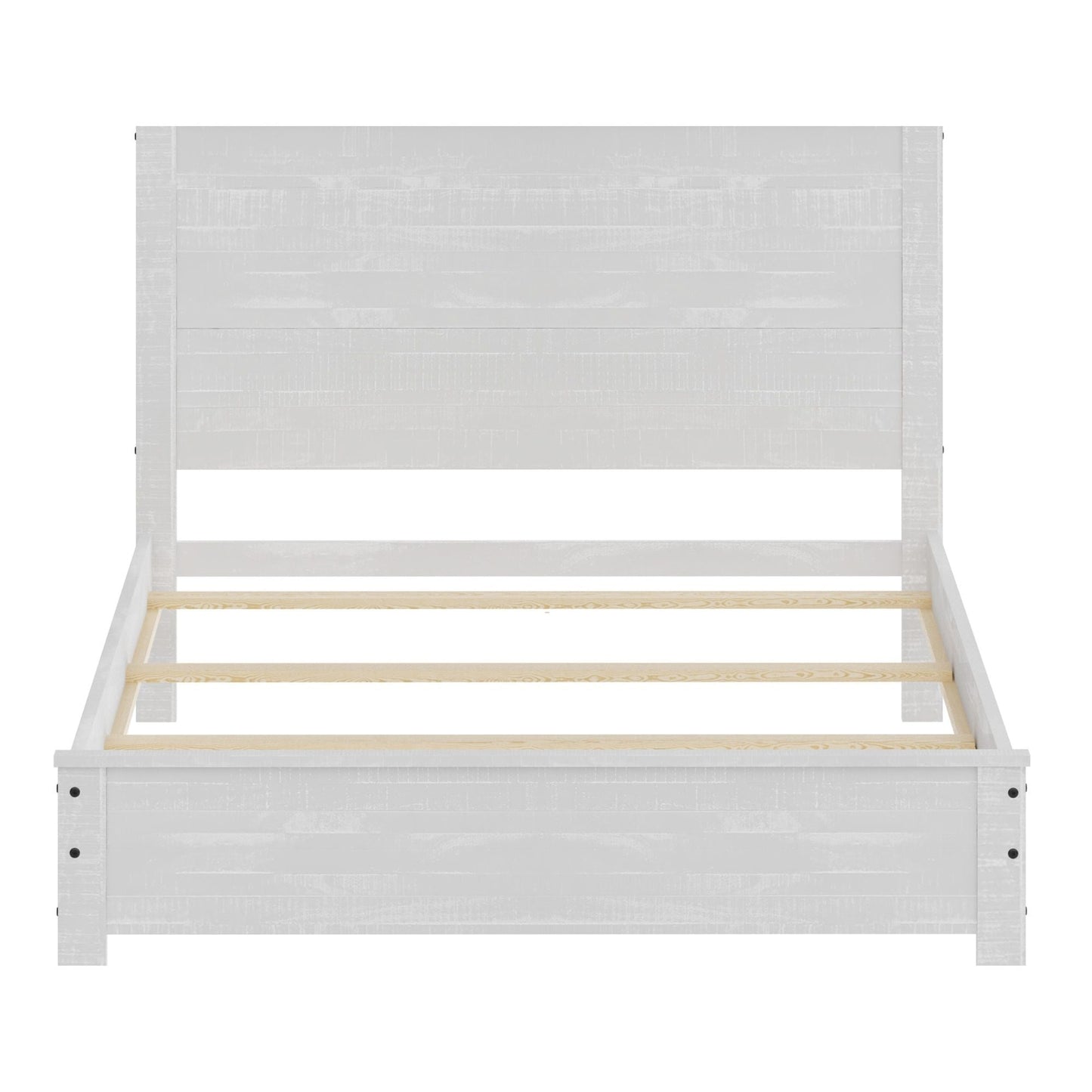 Albany - Bed Frame With Headboard, Heavy Duty Modern Rustic Design