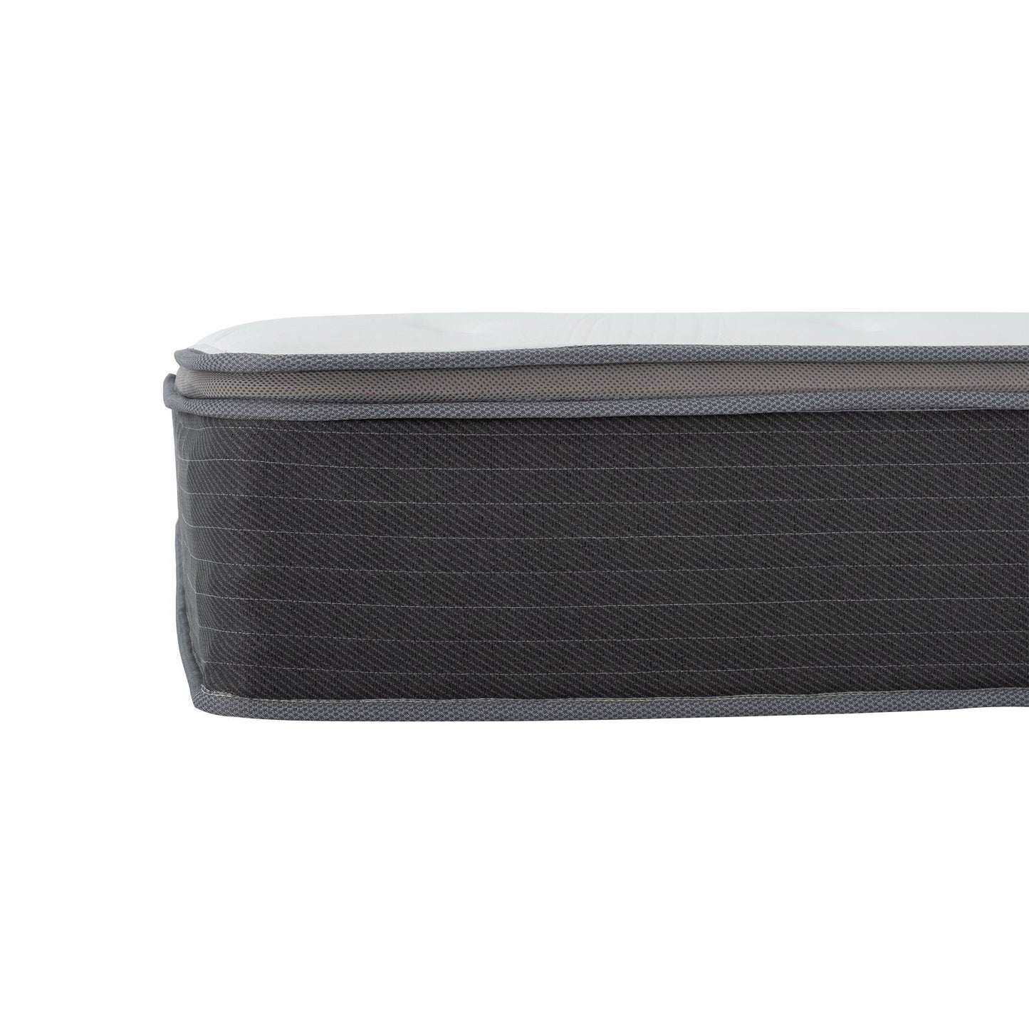 10 Full Size Hybrid Mattress In A Box, Gel Memory Foam Mattress Top With Pocket Coil Base - Gray / White