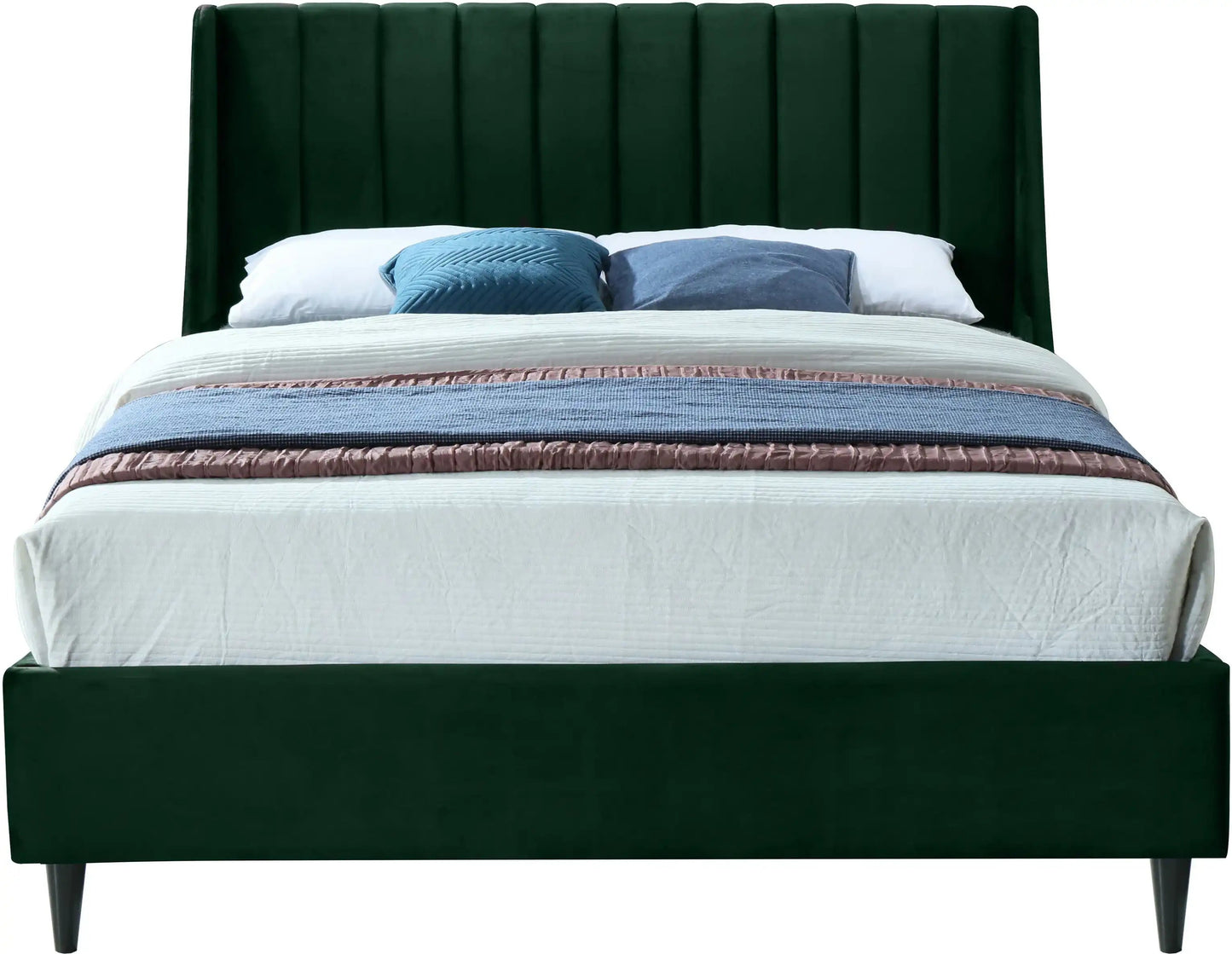 Eva - Velvet Bed, Twin, Green