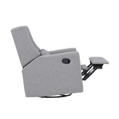 Pronto - Swivel Glider Recliner With Pillow, Dark Gray