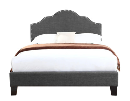 Kopa - Upholstered Bed, Full, Dark Gray