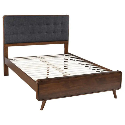 Robyn - Wood Panel Bed, California King, Dark Brown