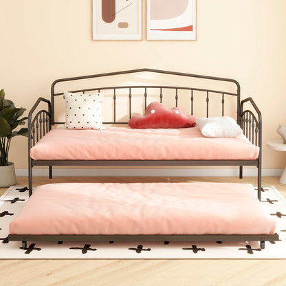 Fox - Daybed With Twin Trundle, Black