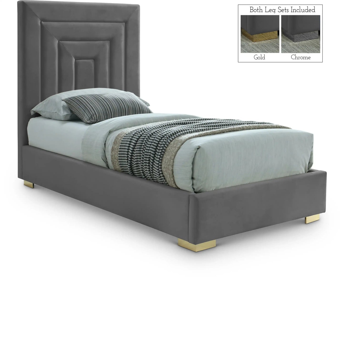 Nora - Bed, Twin, Dark Gray