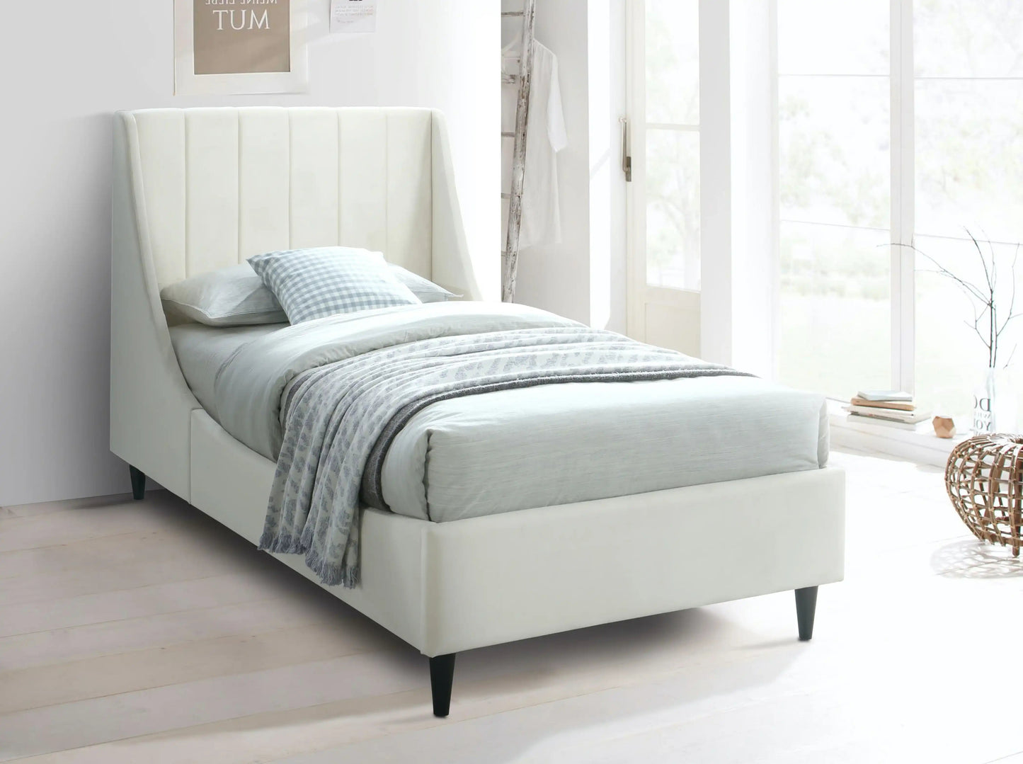 Eva - Velvet Bed, Twin, Green