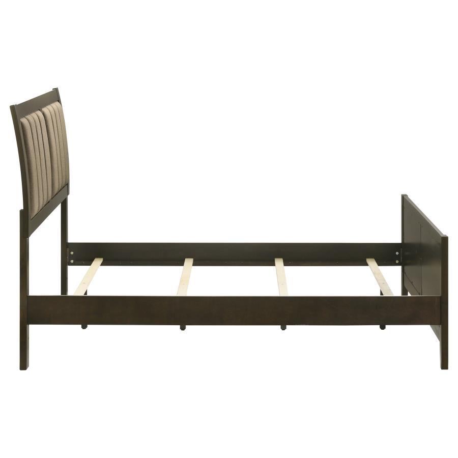 Wilkes - Upholstered Bed, Queen, Dark Brown