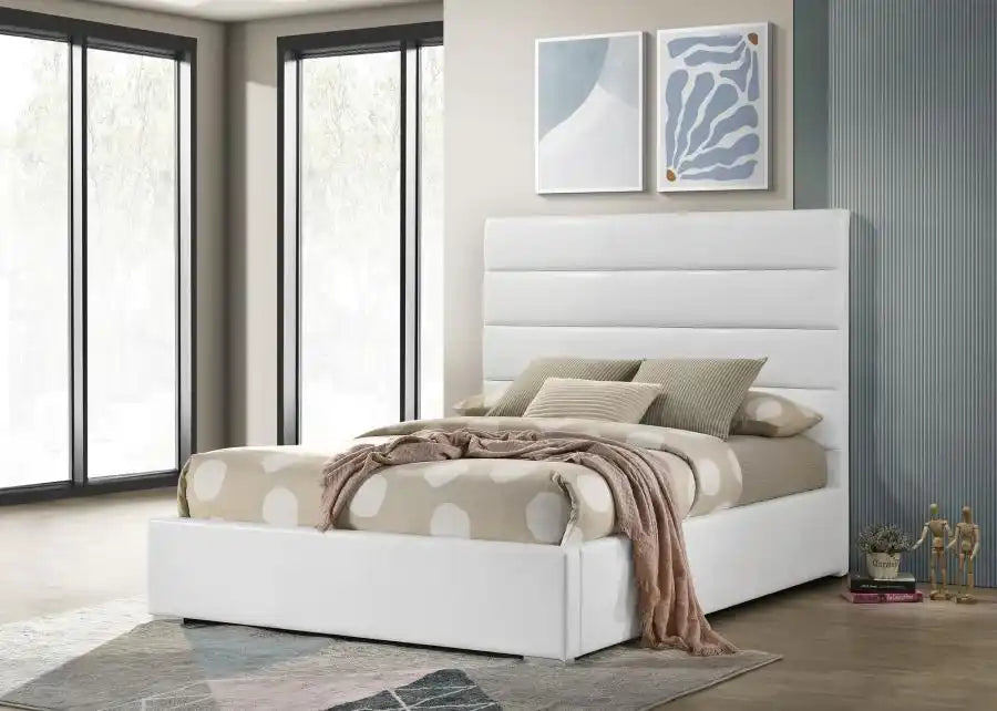 Felicity - Upholstered Bed, Queen, White