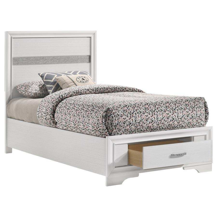 Miranda - Wood Storage Panel Bed, Full, White