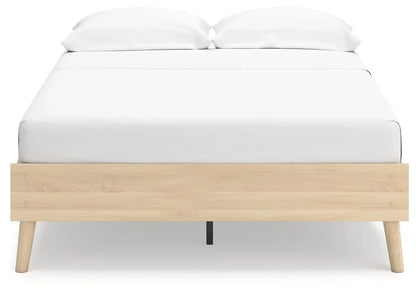 Cabinella - Platform Bed, Full, Beige