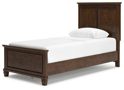 Danabrin - Panel Bed, Twin, Dark Brown