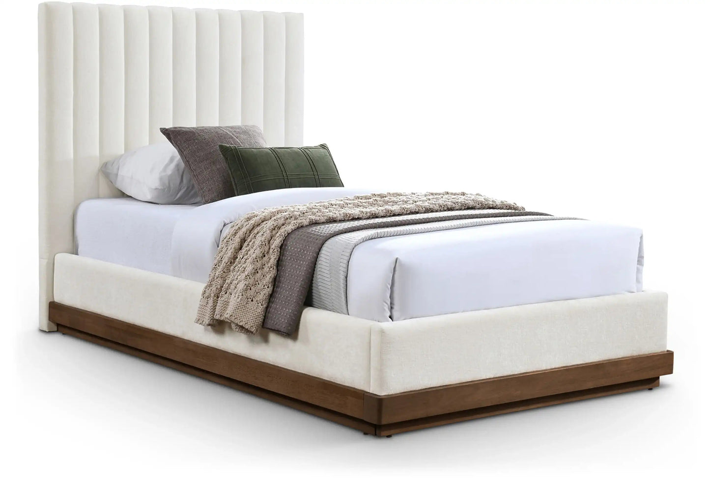 Emmet - Bed - Dark Brown Base, Full, Beige
