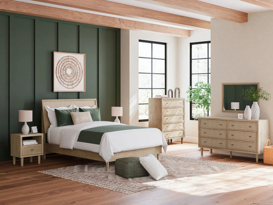 Cielden - Panel Bedroom Set, Beige