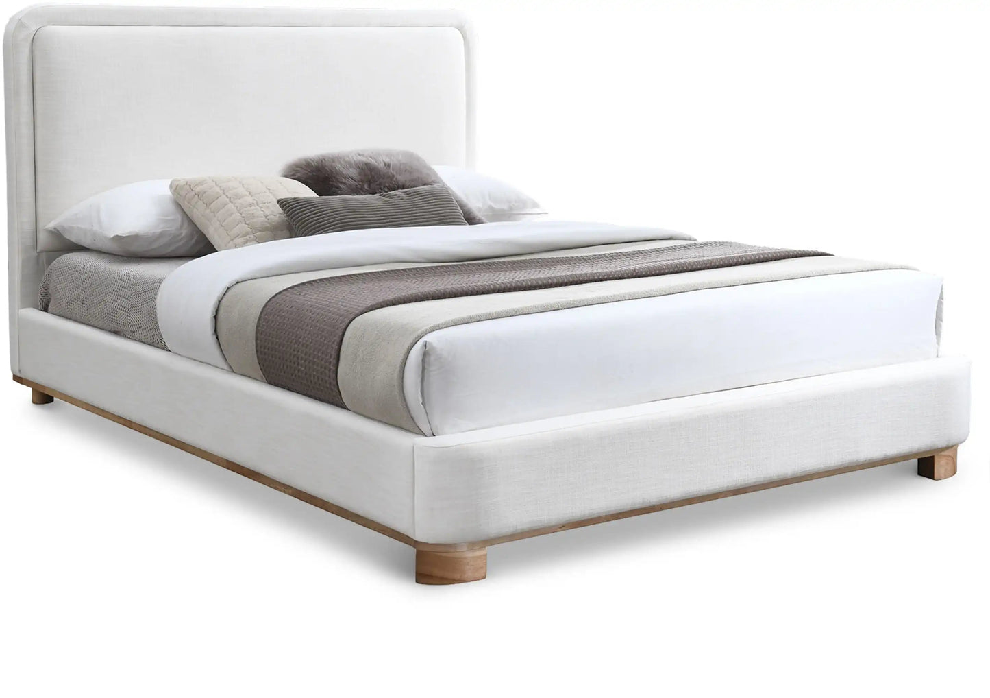 Nolita - Bed With Natural Base, Full, White