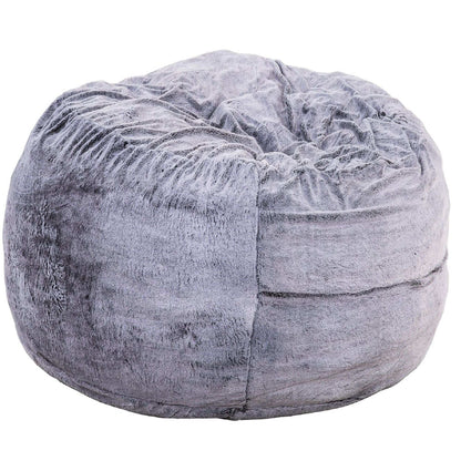 Classic 5Ft Memory Foam Bean Bag Chair, Soft Comfort Lounger - Purple