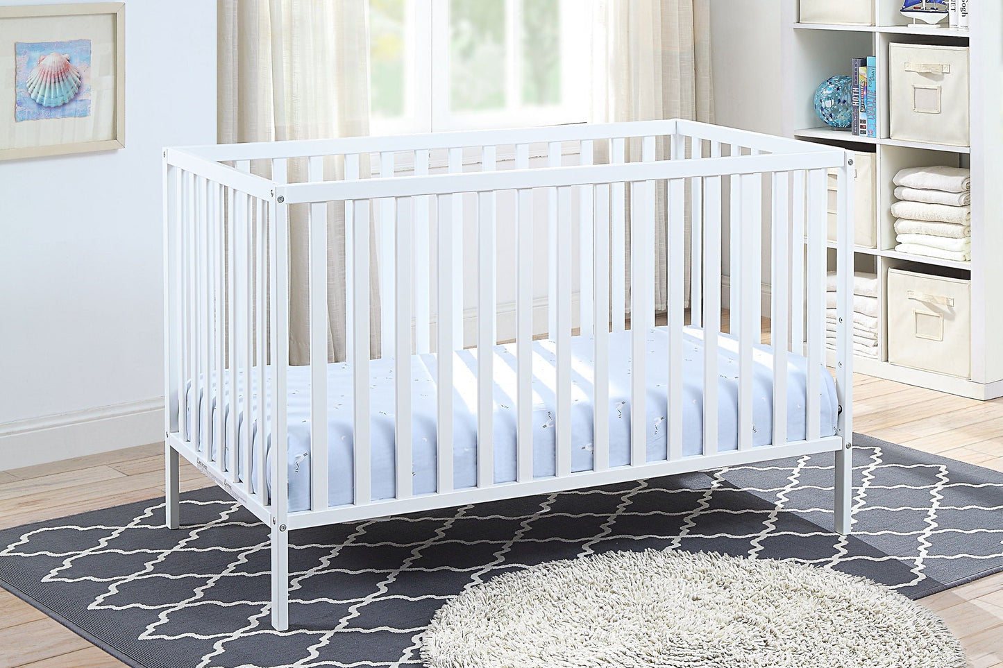 Palmer - 3-in-1 Convertible Island Crib, Light Blue