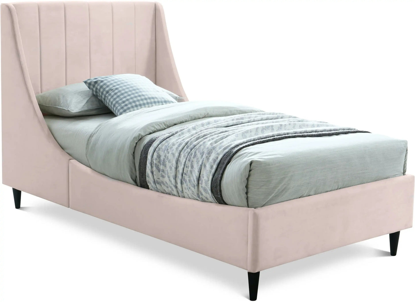Eva - Velvet Bed, Twin, Green
