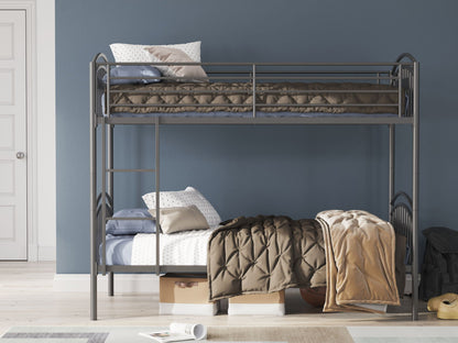 Lanceburg - Twin/Twin Bunk Bed With Ladder - Gray