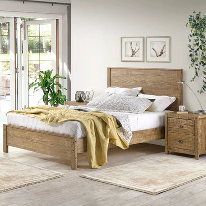Albany - Bed Frame With Headboard, Heavy Duty Modern Rustic Design