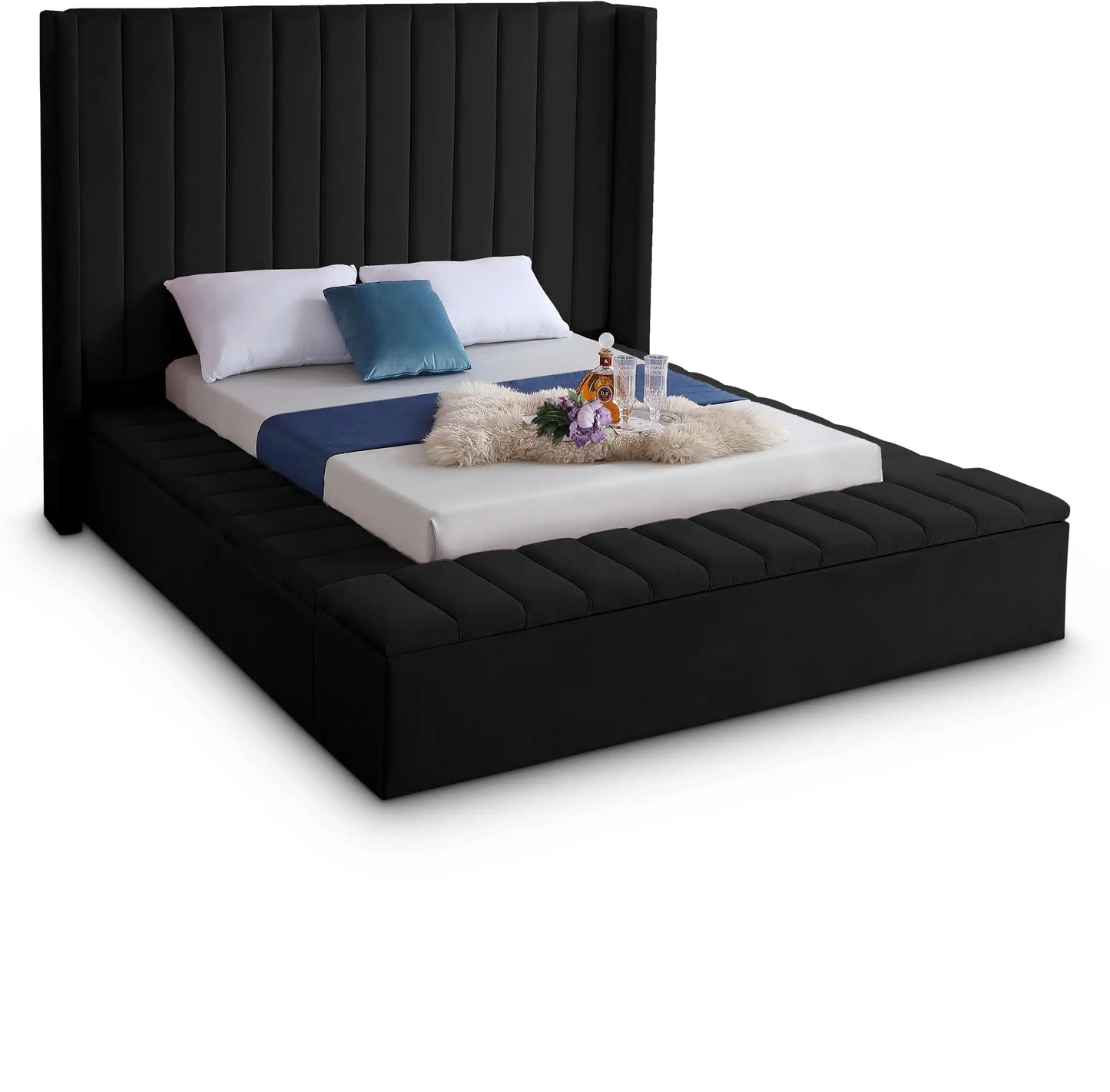 Kiki - Bed, King, Black