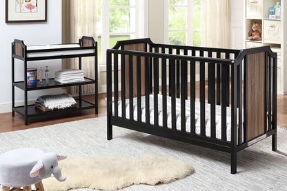 Brees Island - 3 In 1 Convertible Crib, Black