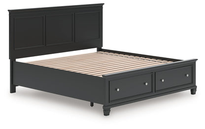 Lanolee - Panel Bed, Queen, Black