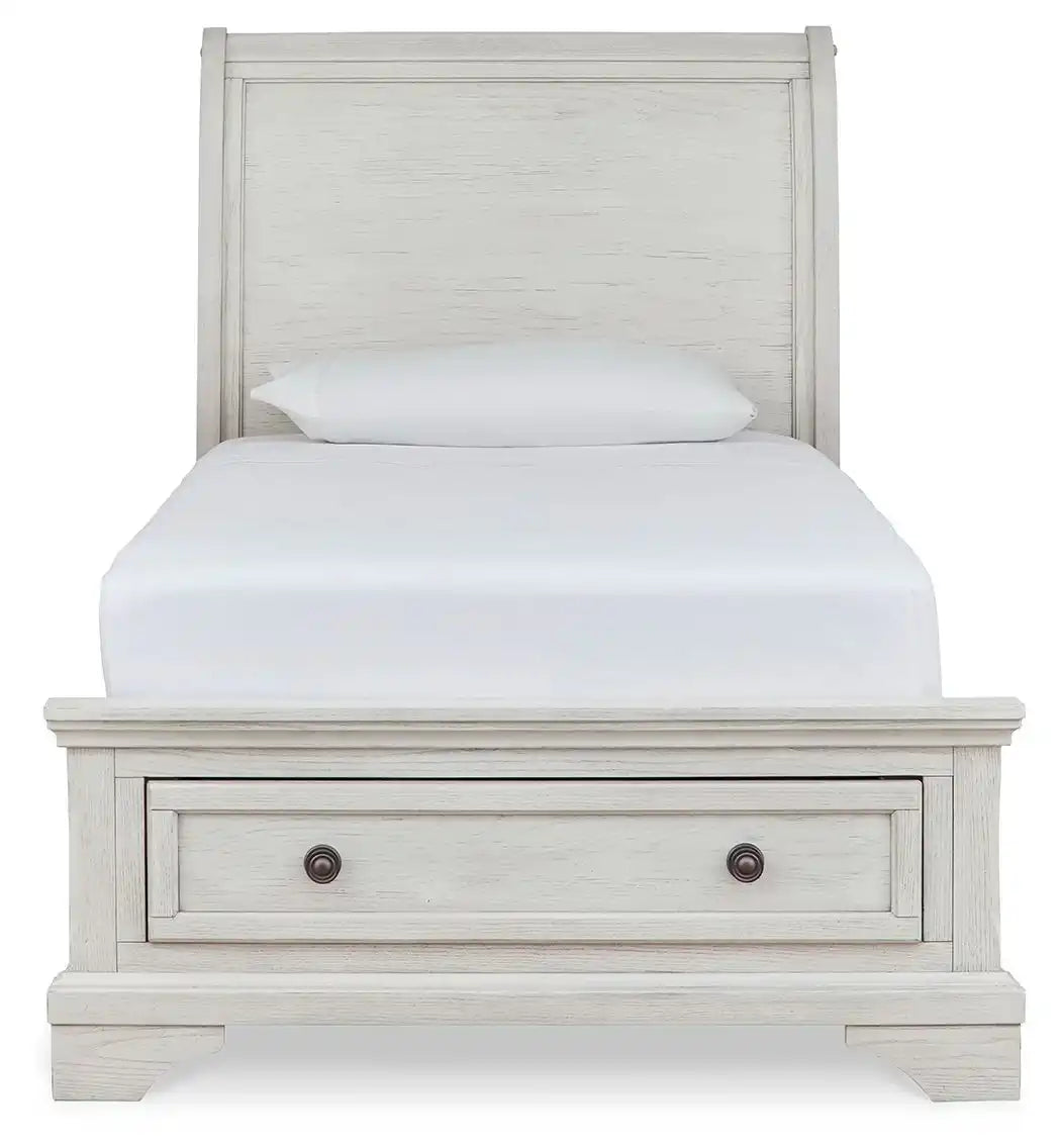 Robbinsdale - Sleigh Bed, King, White