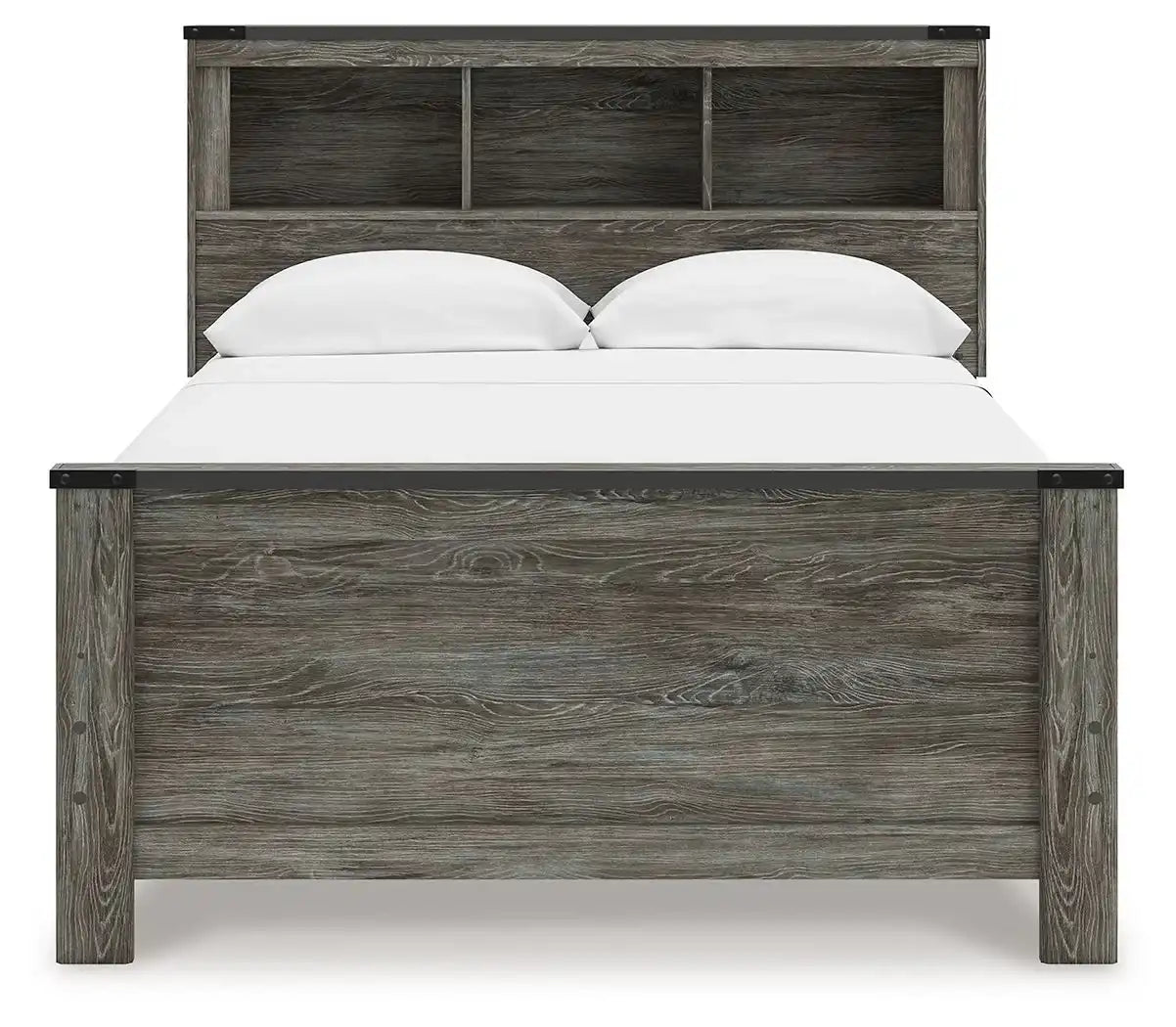 Frandern - Bookcase Panel Bed, Full, Gray