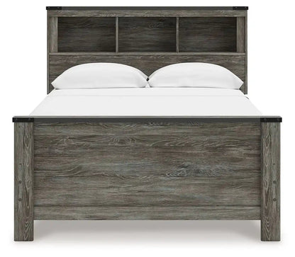 Frandern - Bookcase Panel Bed, Full, Gray