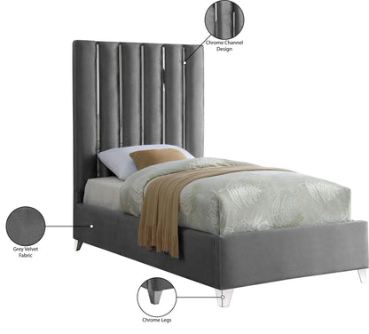 Enzo - Bed, Queen, Dark Gray