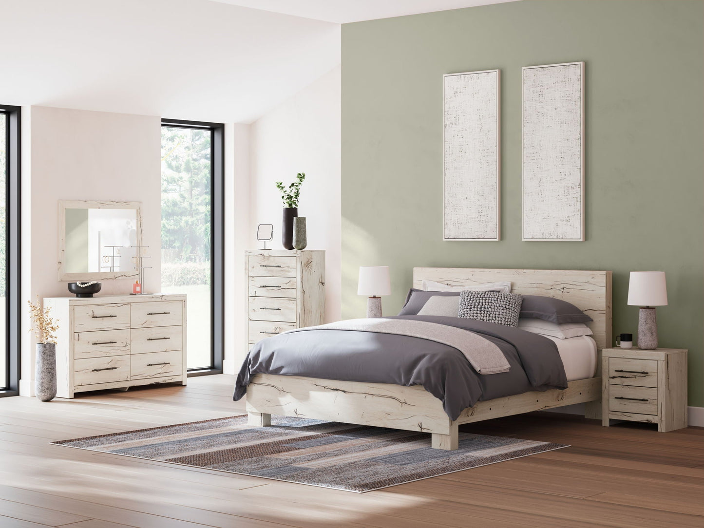 Lawroy - Panel Bed, Twin, Beige