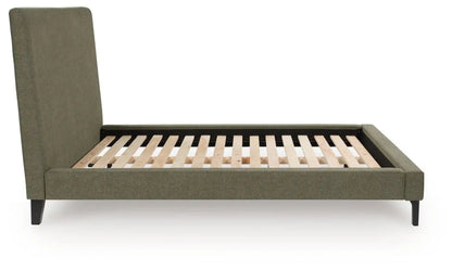 Chirason - Upholstered Bed With Roll Slats, King, Green