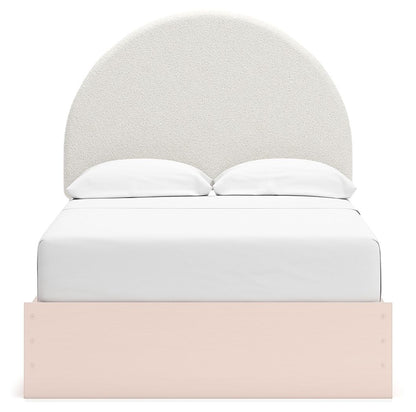 Wistenpine - Upholstered Panel Bed With Storage, Twin, Pink