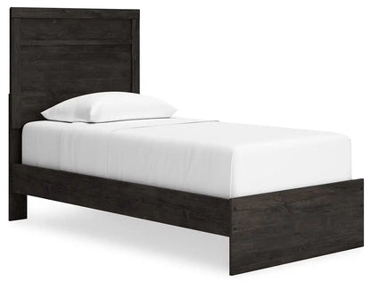 Belachime - Panel Bed, Twin, Dark Gray
