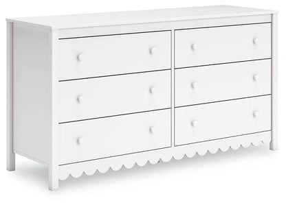 Hallityn - Six Drawer Dresser - White