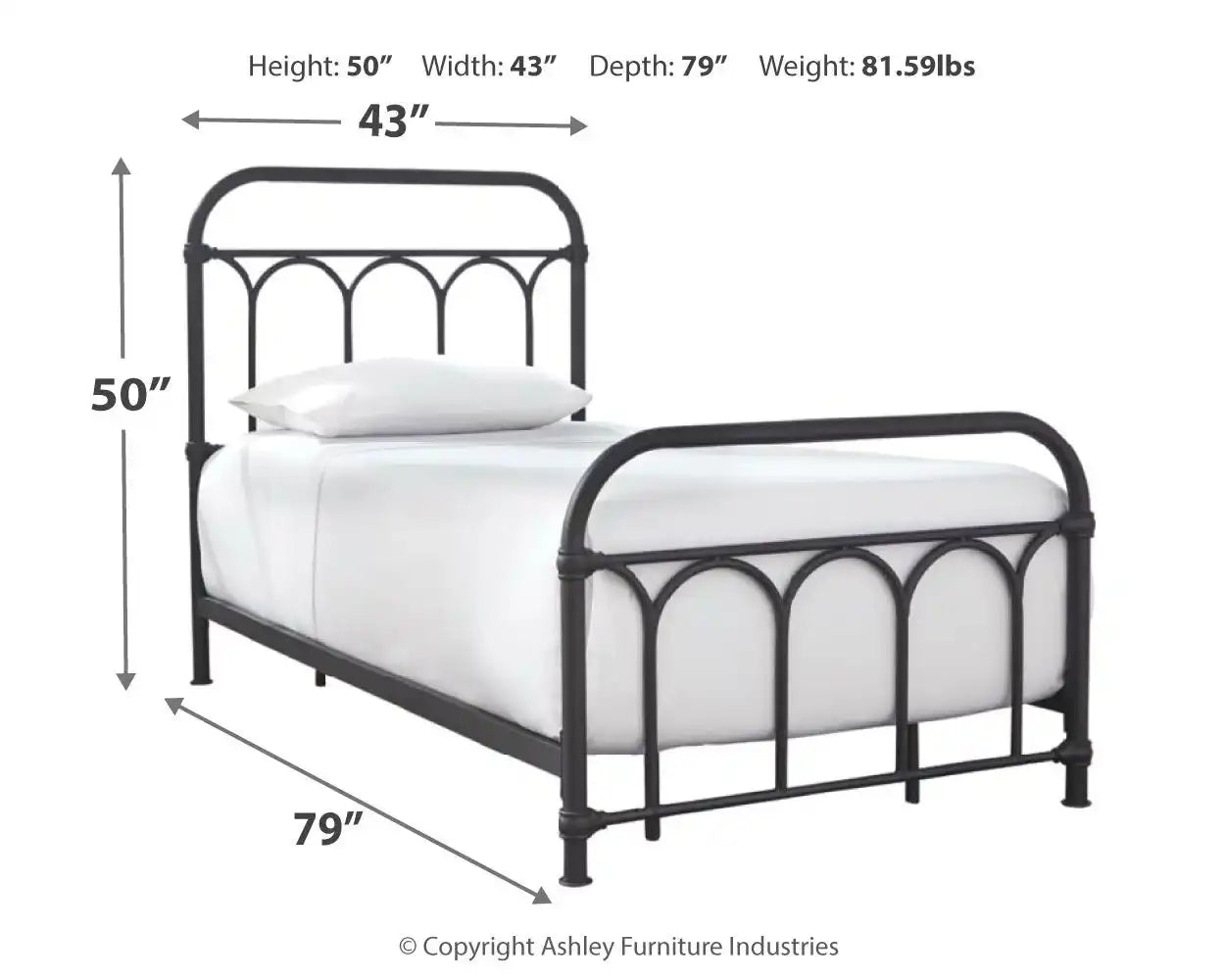 Nashburg - Arch Bed, Queen, Black