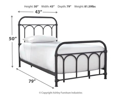 Nashburg - Arch Bed, Queen, Black