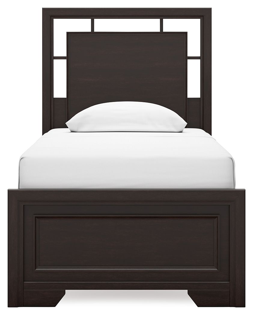 Covetown - Panel Bedroom Set, Dark Brown