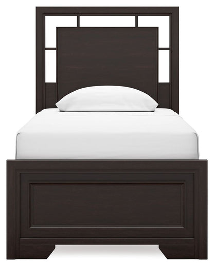 Covetown - Panel Bedroom Set, Dark Brown