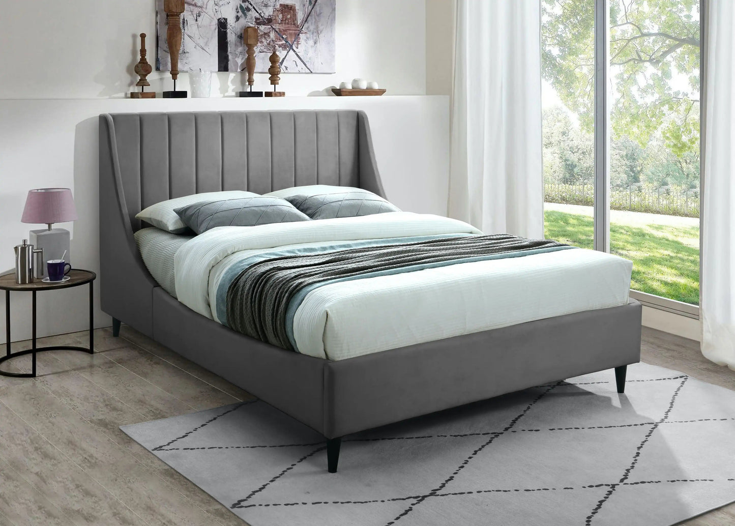 Eva - Velvet Bed, Twin, Green